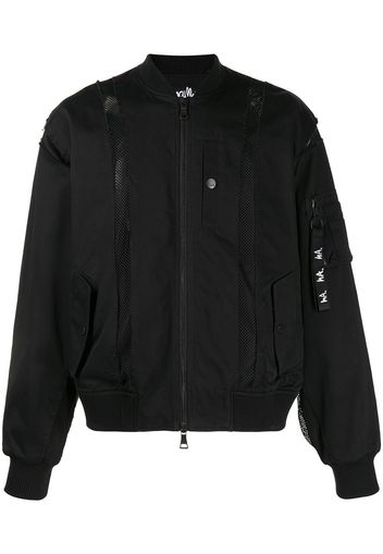 Haculla mesh-panel bomber jacket - Black