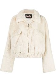 Haculla signature eyes faux fur jacket - White