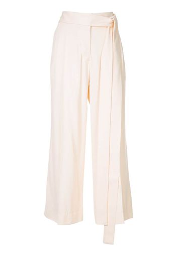 Haider Ackermann cropped belted trousers - Neutrals