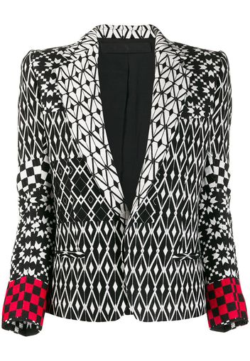 Haider Ackermann pattern mix blazer - Black