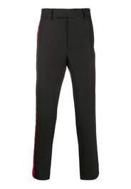 Haider Ackermann side checked trousers - Black