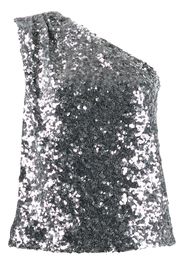 Halpern off-the-shoulder sequin top - Metallic