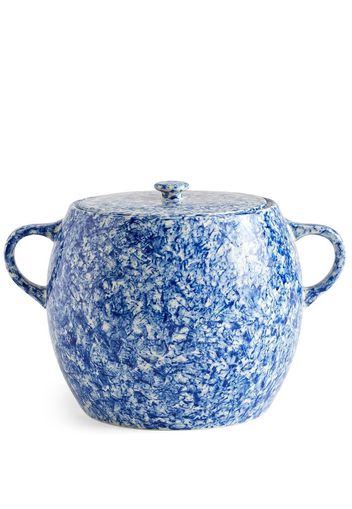 HAY Sobremesa speckled-print bean pot - Blue