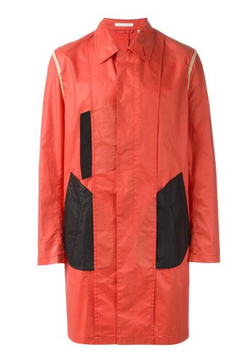 Helmut Lang Pre-Owned colour block coat - Red
