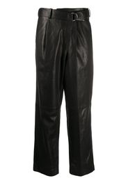 wrap-front cropped trousers