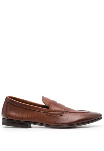 Henderson Baracco grained leather loafers - Brown