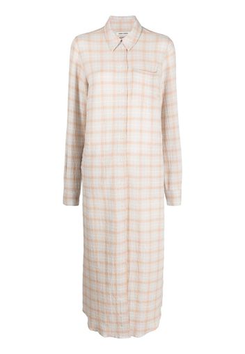 Henrik Vibskov curry-check print shirt dress - Grey