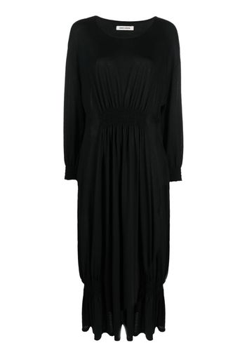 Henrik Vibskov smocked-panel detail midi dress - Black