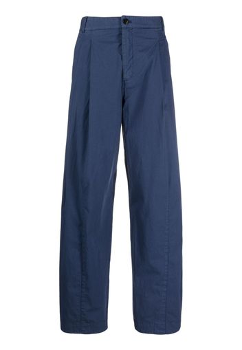 Henrik Vibskov Claus pleated organic cotton trousers - Blue