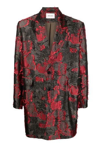 Henrik Vibskov embroidered-design single-breasted blazer - Brown