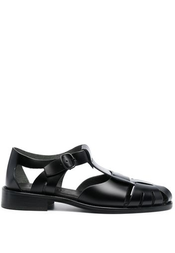 Hereu Pesca cut-out leather sandals - Black