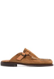 Hereu round-toe buckle-detail mules - Brown