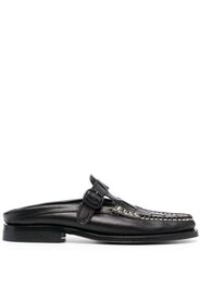 Hereu Ferriol interwoven leather mules - Black
