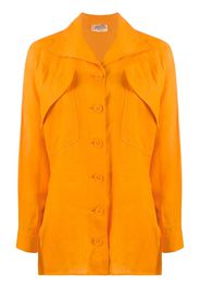 Hermès Pre-Owned oversized pockets shirt - Orange