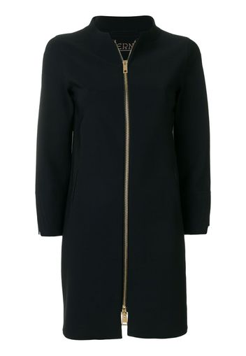 straight-fit zip up coat