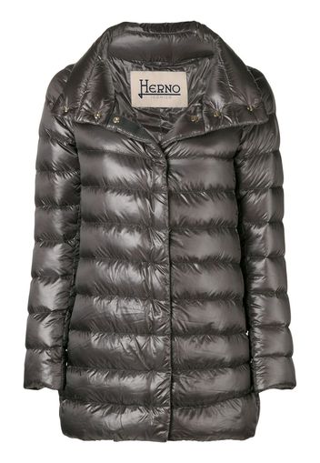 Herno funnel-neck padded coat - Grey