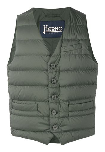 Herno padded fitted gilet - Green