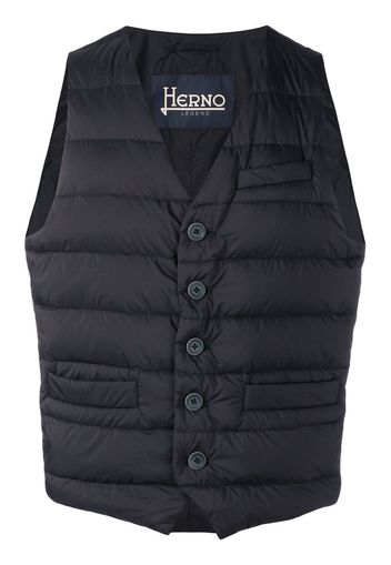 Herno zipped gilet jacket - 9200 Blue Navy