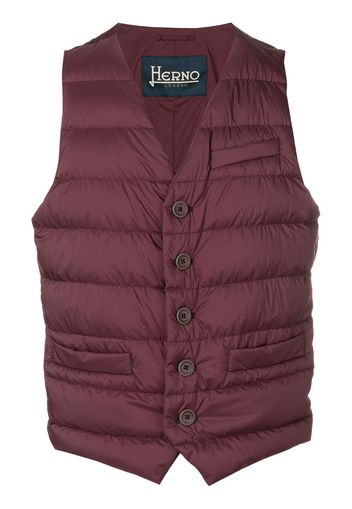 Herno quilted waistcoat - Red