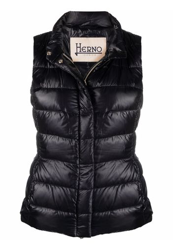 Herno padded zip-up gilet - Black