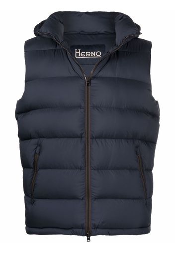 Herno quilted hooded gilet - Blue