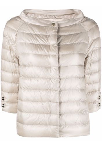 Herno three-quarter-length sleeve puffer jacket - Neutrals