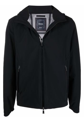 Herno hooded lightweight zip-up jacket - Black