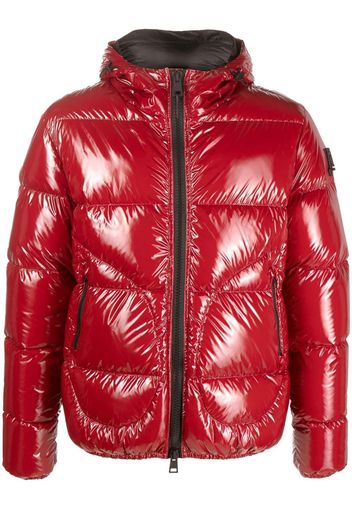 Herno logo-patch padded puffer jacket - Red