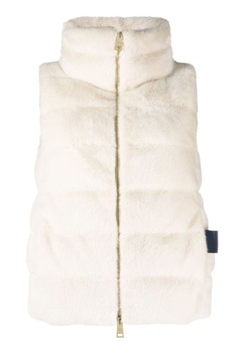 Herno faux fur padded gilet - White