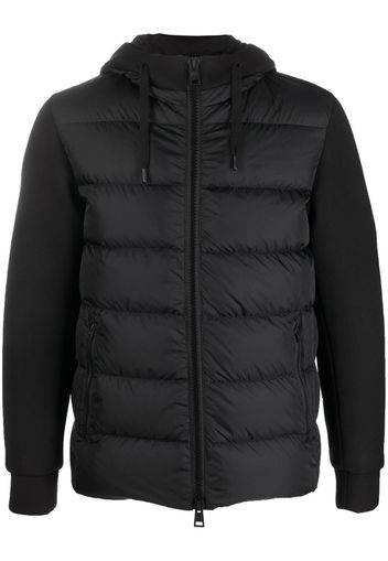 Herno hooded hybrid down-padded jacket - Black