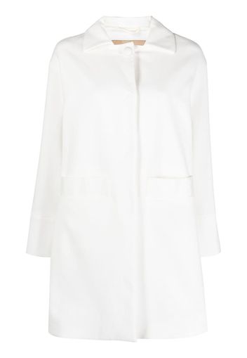 Herno long-sleeve high-low coat - White