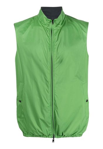 Herno high-neck zip-fastening gilet - Blue