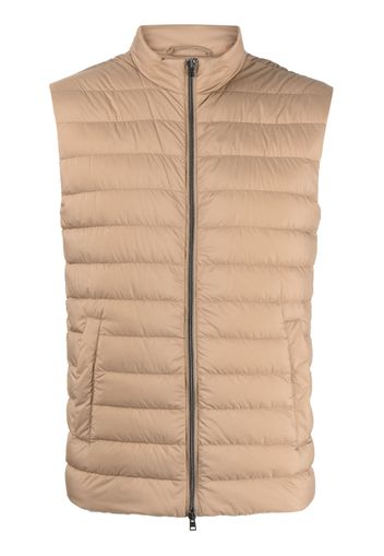 Herno padded zip-up gilet - Brown