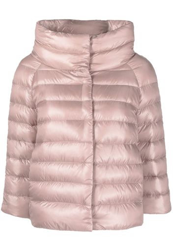 Herno funnel-neck quilted jacket - Pink