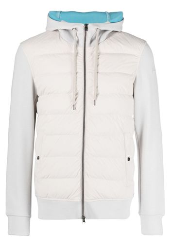 Herno zip-up hooded down jacket - Grey
