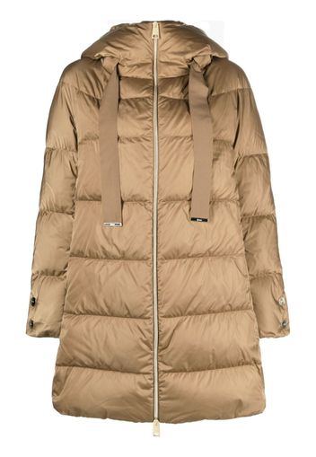 Herno hooded feather-down padded coat - Brown