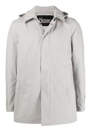 Herno classic-collar long-sleeve raincoat - Grey
