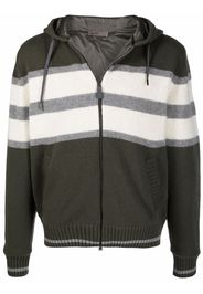 Herno zipped hooded cardigan - Green