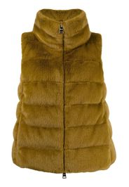 Herno faux-fur quilted gilet - Brown