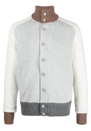 Herno button-up funnel neck sweater - Grey