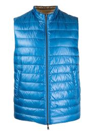 Herno high-neck quilted gilet - Blue