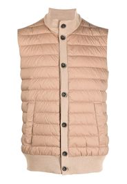 Herno ribbed knit padded vest - Neutrals