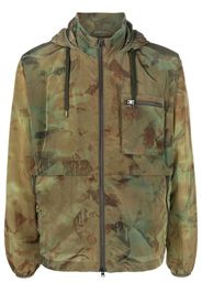 Herno camouflage-pattern hooded bomber jacket - Green