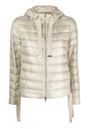 Herno quilted hooded down jacket - Neutrals