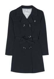 Herno Kids bow tie-fastening trench coat - Blue