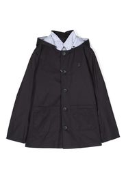 Herno Kids button-up hooded cotton parka - Blue