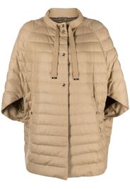 Herno bow-detail quilted jacket - Neutrals