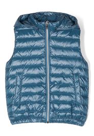 Herno Kids logo-plaque hooded gilet - Blue