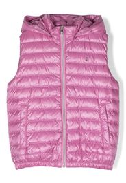 Herno Kids logo-plaque hooded vest - Purple