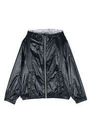 Herno Kids chest logo-plaque bomber jacket - Blue